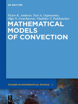 cover image of Mathematical Models of Convection